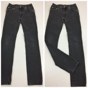 SLATE & STONE Gray Wash Standard Slim 5 Pocket Logo Hardware SLOAN Jeans